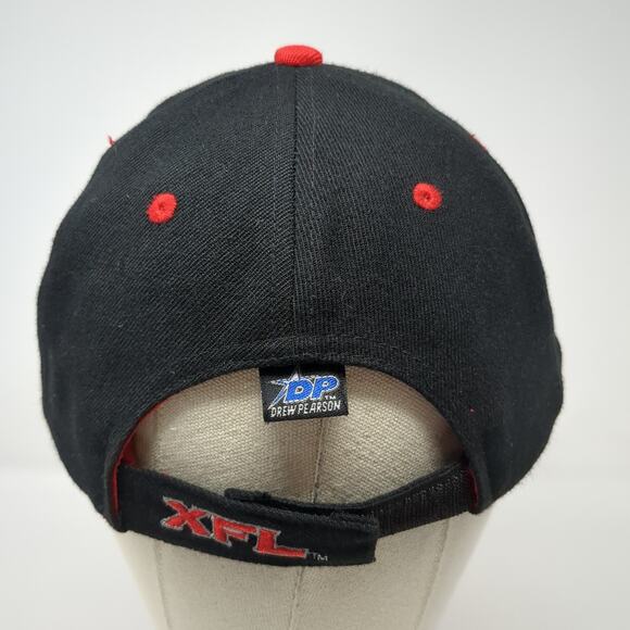 XFL Strapback Hat Black One Size Adjustable Embroidered Drew Pearson - Picture 6 of 10